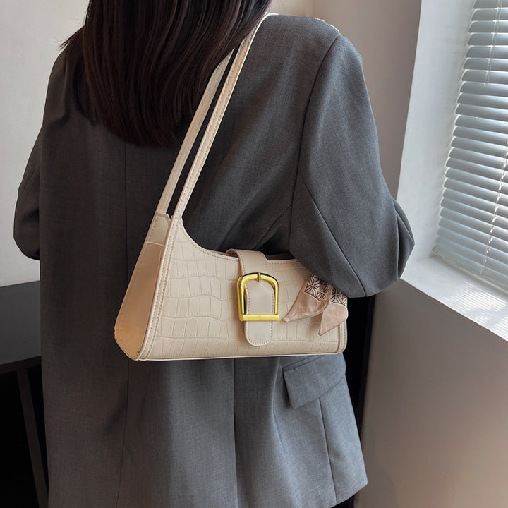 High Sense Special-interest Design Spring Versatile Fashion One Shoulder Underarm Baguette Bag-Women's Bags-Zishirts