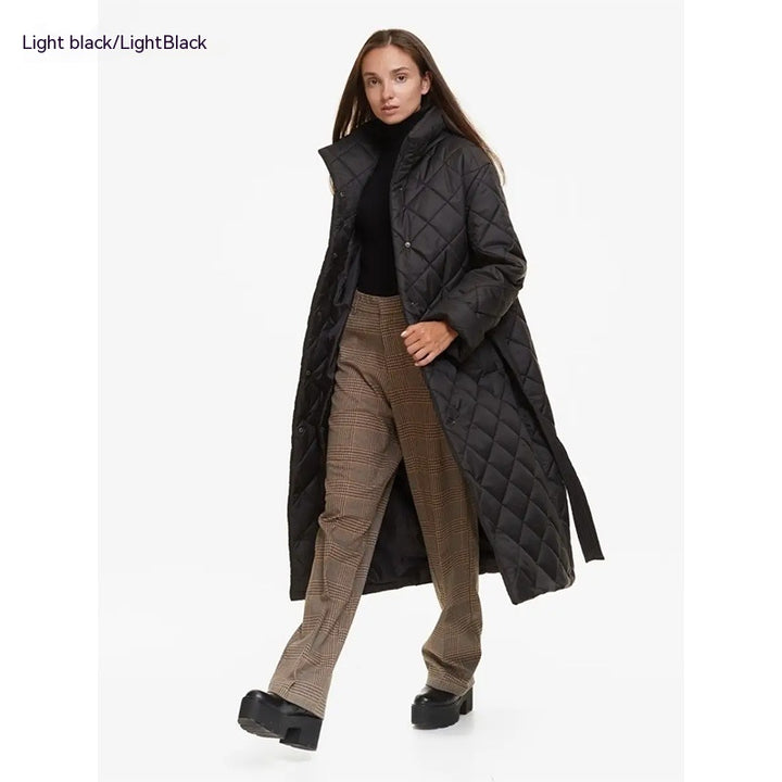 Women's Long Hooded Long Sleeve Single-breasted Loose Cotton Coat-Jackets-Zishirts