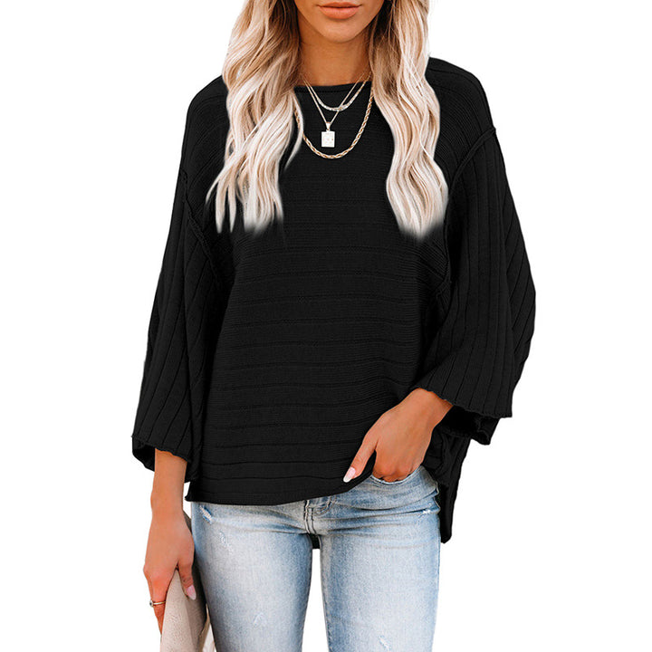 Women's Loose-fitting Casual Round-neck Sweater-Women's Outerwear 2023-Zishirts