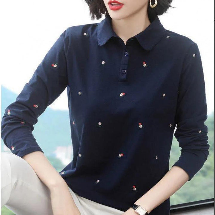 Women's Fashion Personality Polo Top-Blouses & Shirts-Zishirts