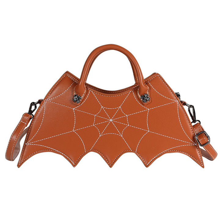 Halloween Spider Web Shape Shoulder Bags Personality Batgirl Tide Pu Handbags Fashoin Messenger Crossbody Bag-Womens 2024 March-Zishirts