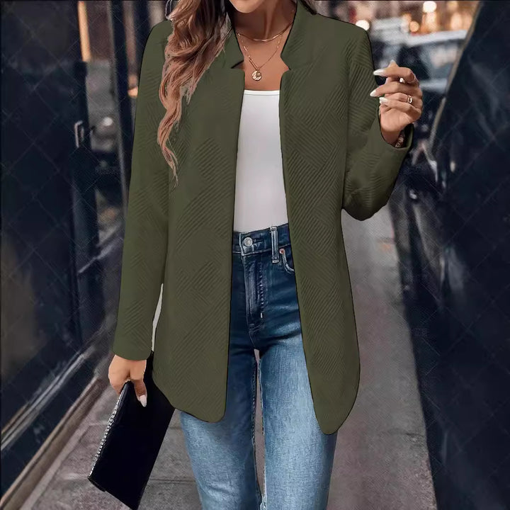 Women's Textured Cardigan Fashionable Jacket-Jackets-Zishirts