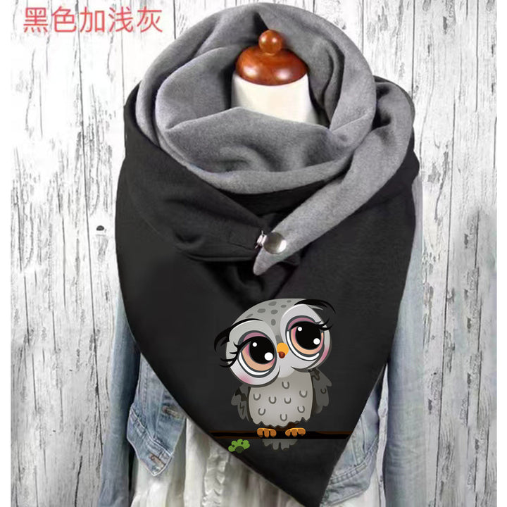 Women's Cotton Malaysia Warm Button Scarf-Scarves & Wraps-Zishirts