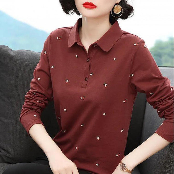 Women's Fashion Personality Polo Top-Blouses & Shirts-Zishirts