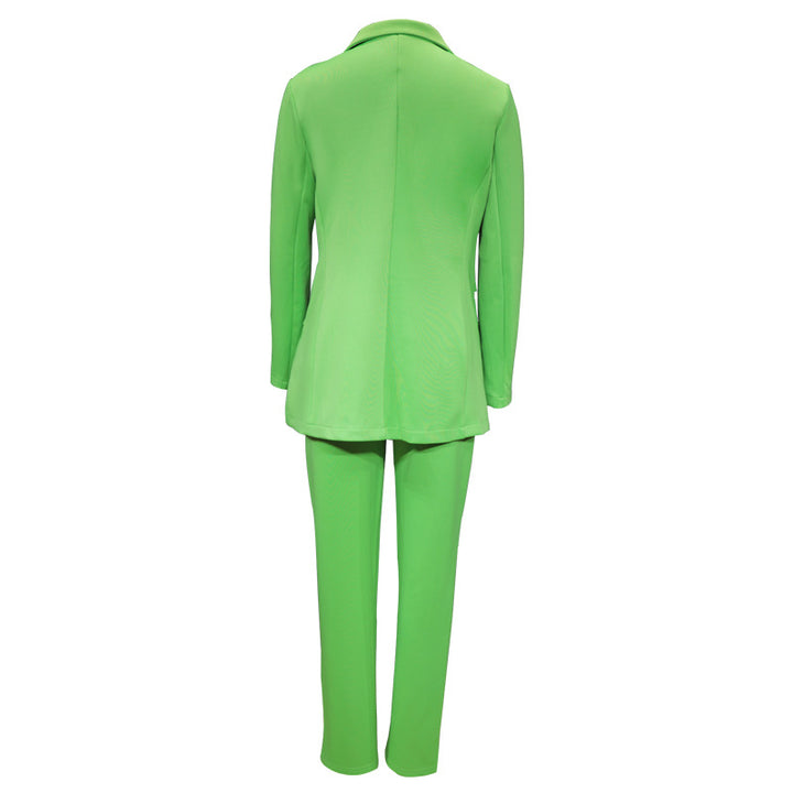 Women's Fashion Temperament Office Wear Solid Color Suit Two-piece Set-Suits & Sets-Zishirts