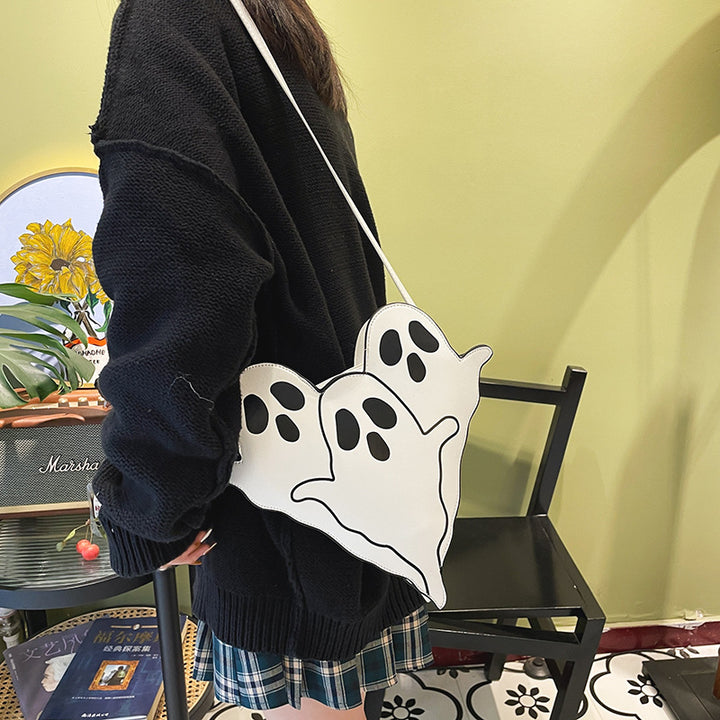 Halloween Bags Funny 3D Cartoon Ghost Cartoon Shoulder Bags Women Cute Cell Phone Purses Crossbody Bag-Women's Bags-Zishirts