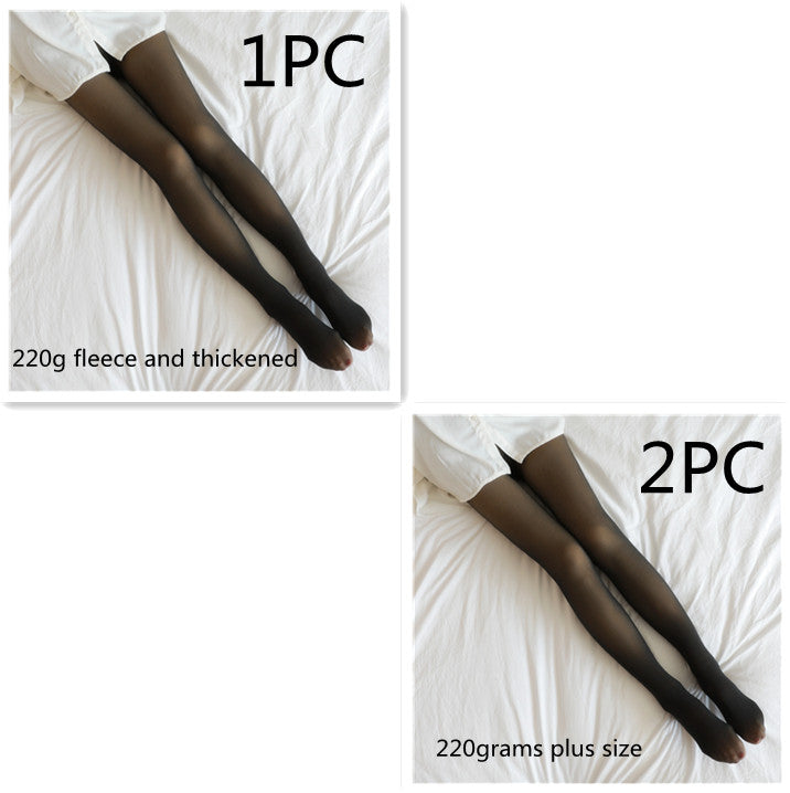 Fake Translucent Plus Size Leggings Fleece Lined Tights Fall And Winter Warm Fleece Pantyhose Women Fleece Lined Pantyhose Thermal Winter Tights-Women's Outerwear 2023-Zishirts