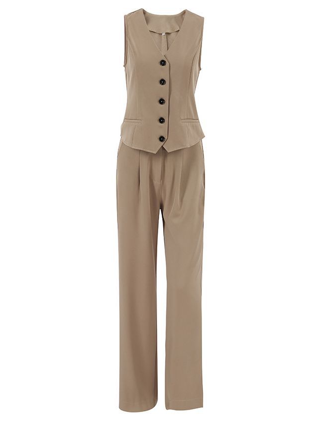 Women's Fashion Casual Vest Trousers Suit-Suits & Sets-Zishirts