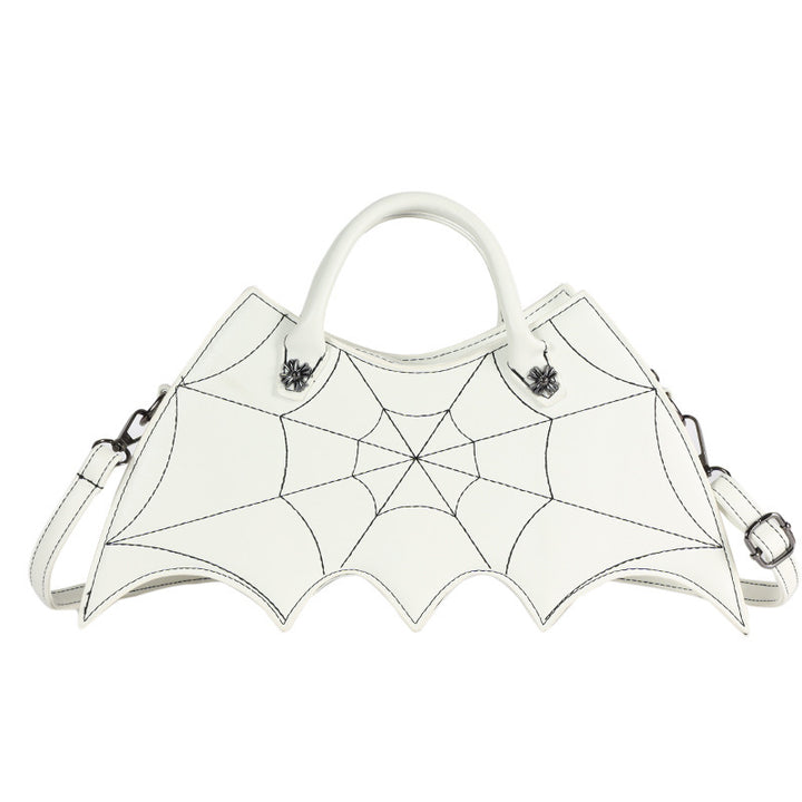 Halloween Spider Web Shape Shoulder Bags Personality Batgirl Tide Pu Handbags Fashoin Messenger Crossbody Bag-Womens 2024 March-Zishirts