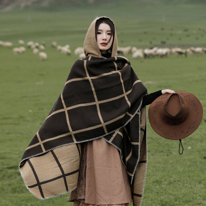 Ethnic Style Outdoor Grassland Desert Shawl-Scarves & Wraps-Zishirts