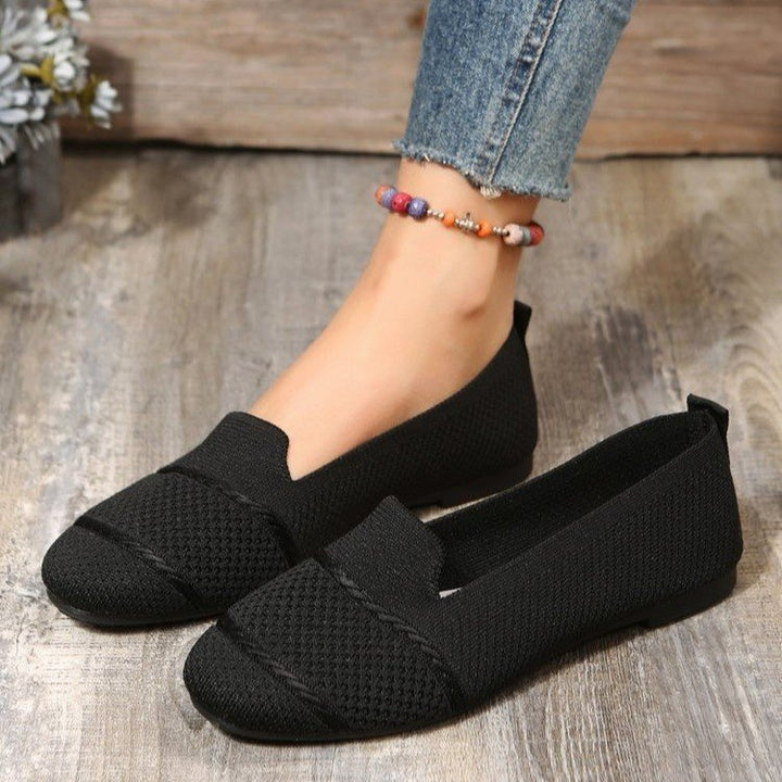 Women's Ballet Flats Round Toe Soft Sole Slip On Lazy Shoes Walking Flat Loafers-Womens Footwear-Zishirts