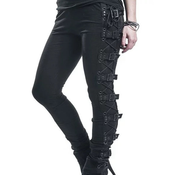 Women's Fashion Punk Skinny Pants-Women's Outerwear 2023-Zishirts