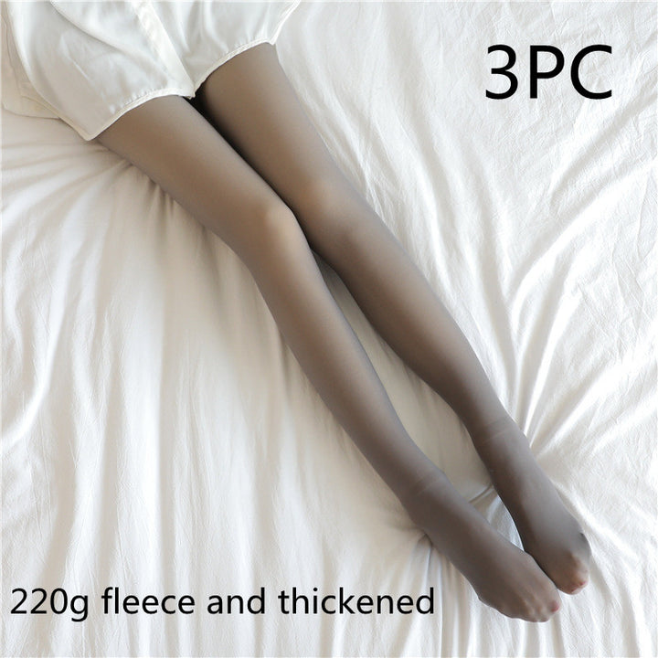 Fake Translucent Plus Size Leggings Fleece Lined Tights Fall And Winter Warm Fleece Pantyhose Women Fleece Lined Pantyhose Thermal Winter Tights-Women's Outerwear 2023-Zishirts