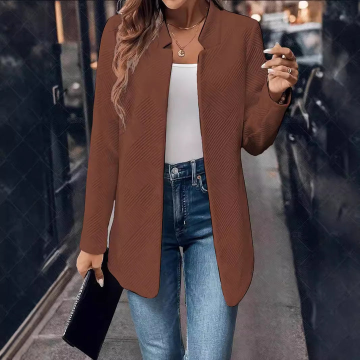 Women's Textured Cardigan Fashionable Jacket-Jackets-Zishirts