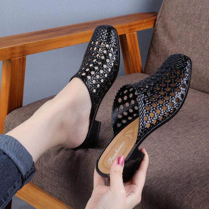 All-matching Hollow Non-slip Soft Bottom Korean Style Sandals-Womens Footwear-Zishirts