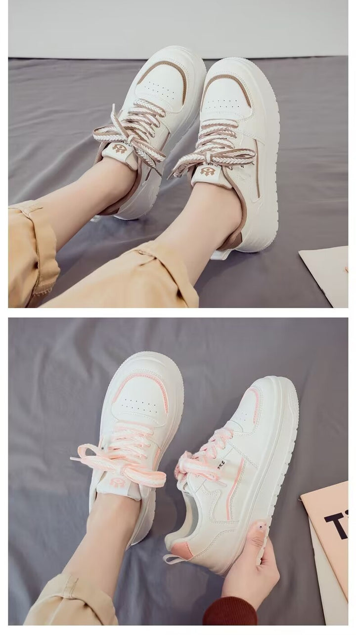 Platform White Shoes Minority All-match Running Leisure Sneakers-Womens Footwear-Zishirts