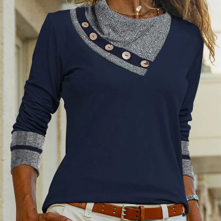 Autumn And Winter Solid Color With Lapel Short Long Sleeve Casual Top-Sweaters-Zishirts