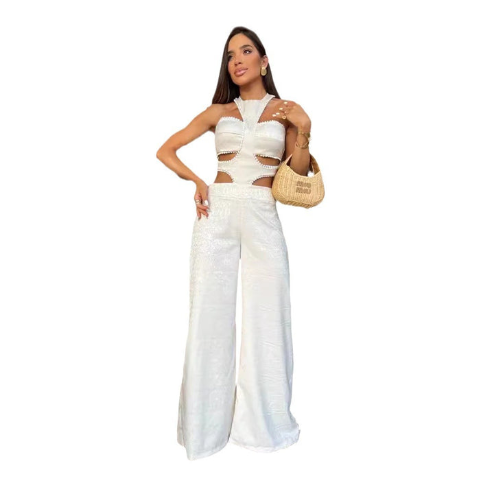 Women's Fashion Hollowed-out Temperament Jumpsuit-Womens 2024 March-Zishirts