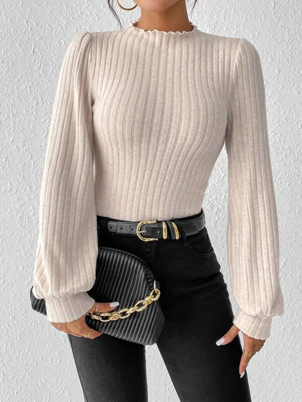 Women's French-style Long-sleeved Knitted Jumpsuit Top-Womens 2024 March-Zishirts