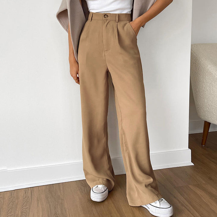 Fashion Casual Women's Clothing Temperament Commute All-match Cotton Suit Pants-Suits & Sets-Zishirts