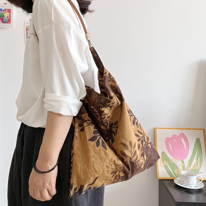 Retro Chinese Printed One-shoulder Crossbody Bag-Women's Bags-Zishirts