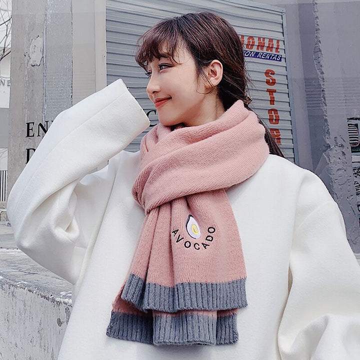 Knitted Scarf In Japanese Autumn And Winter-Scarves & Wraps-Zishirts