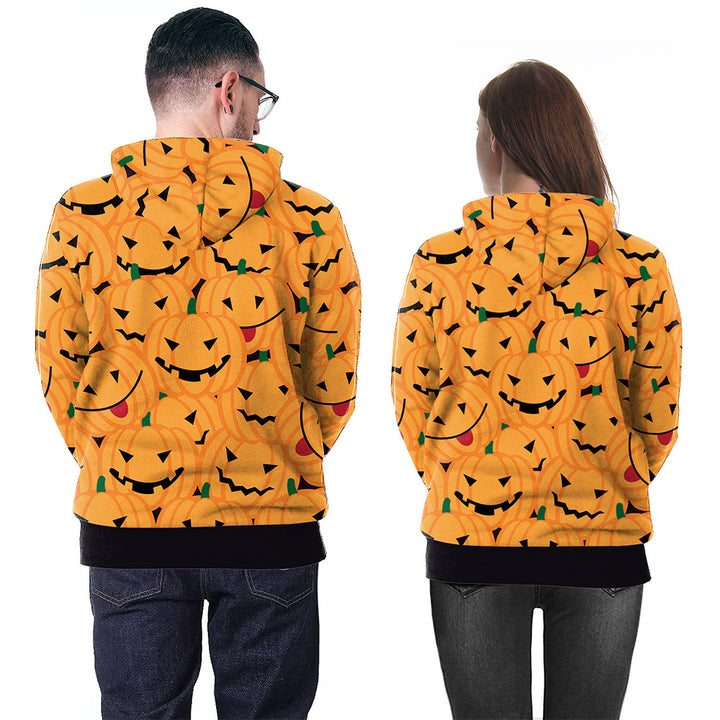 Women's Halloween Couple Loose Hooded Sweater-Suits & Sets-Zishirts