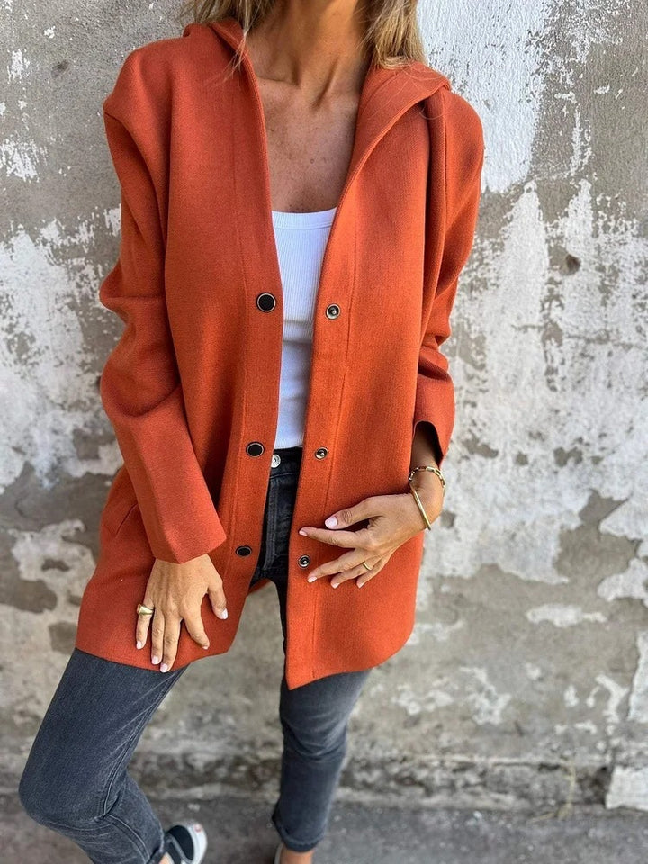 Casual Hooded Single-Breasted Cardigan Fashion Loose Solid Color Jacket Spring And Autumn Women's Clothing-Jackets-Zishirts