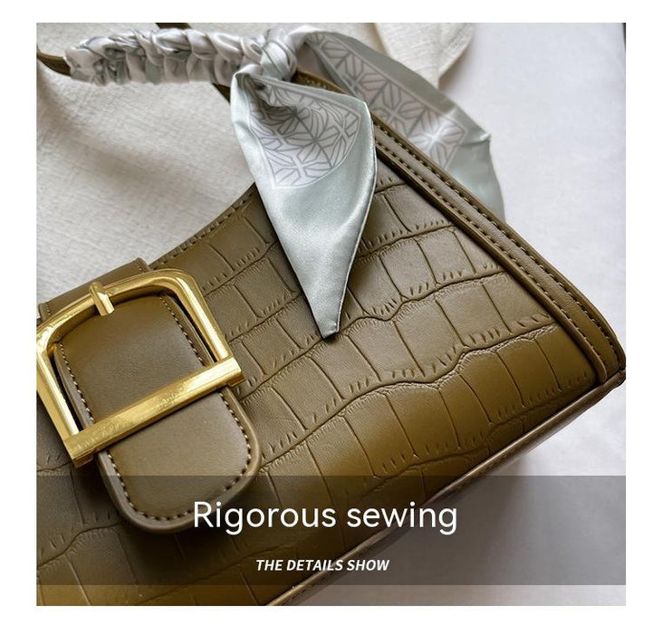 High Sense Special-interest Design Spring Versatile Fashion One Shoulder Underarm Baguette Bag-Women's Bags-Zishirts