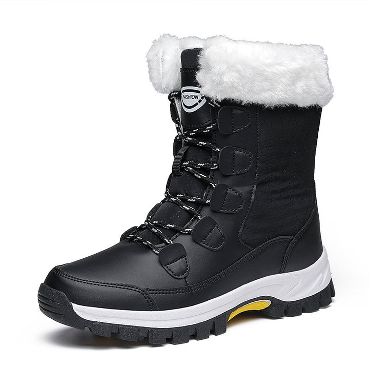 Waterproof Snow Boots Women's Mid-calf Front Zipper-0-Zishirts