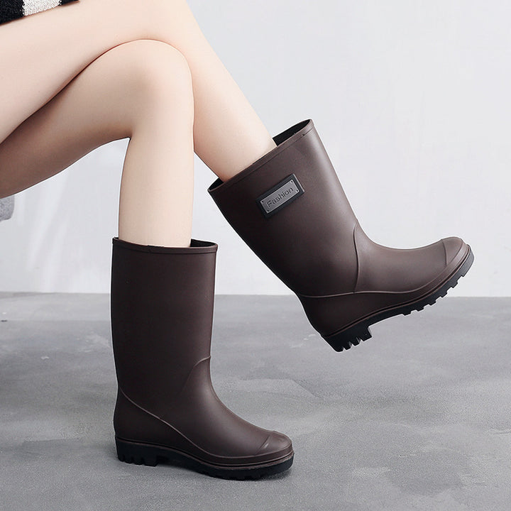 Thickened Detachable Cotton Water Boots For Warmth And Rain Boots-Womens Footwear-Zishirts