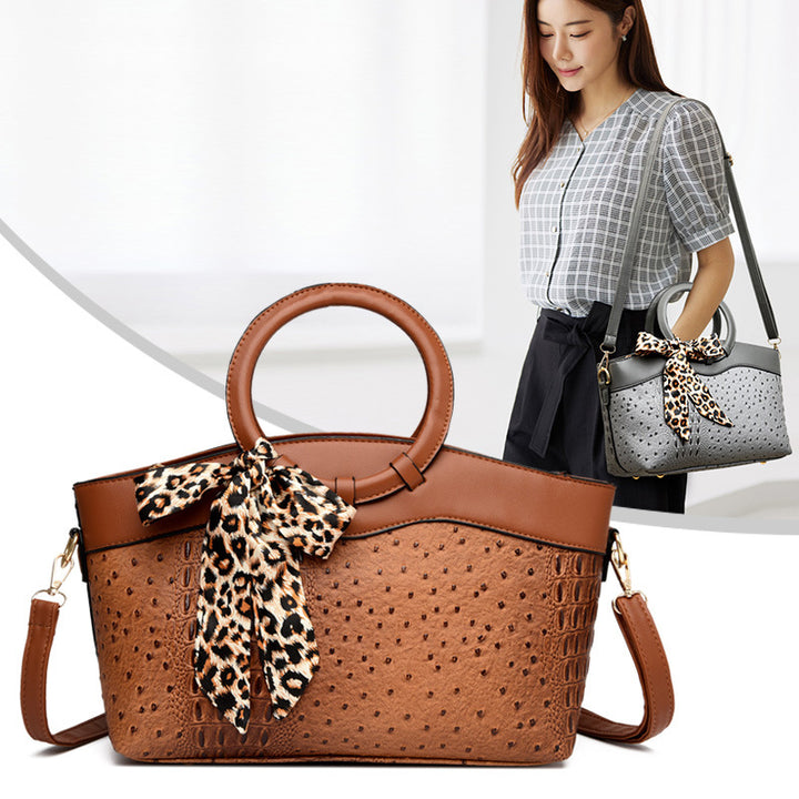 Fashion Stone Pattern Ring Shoulder Women's Handbag-Women's Bags-Zishirts