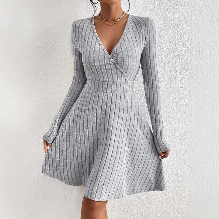 Sexy Slimming Beam Waist Long Sleeve Dress-Lady Dresses-Zishirts