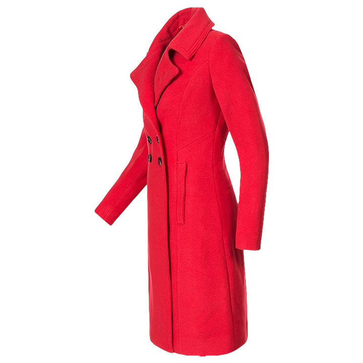 Long Woolen Women's Coat Indoor And Outdoor Casual Jacket Double Breasted-Jackets-Zishirts