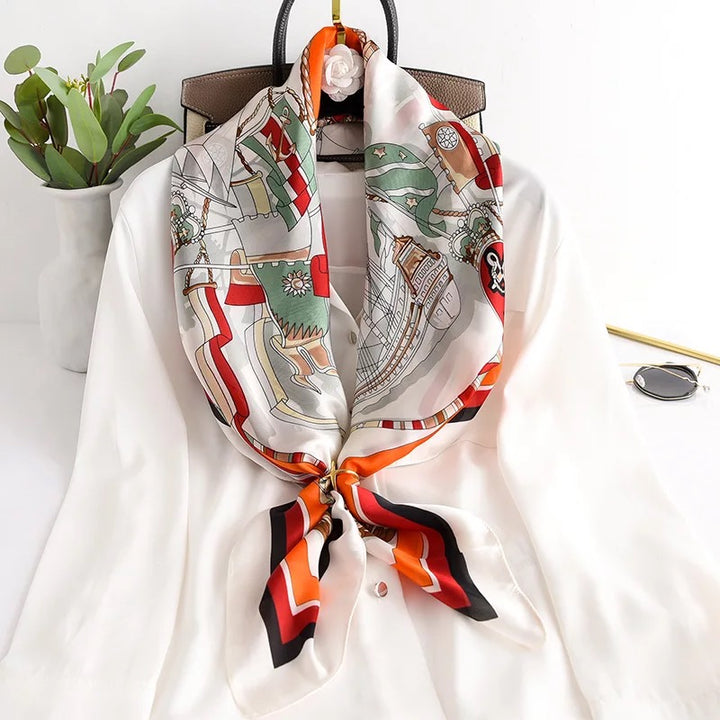 Printed 90 Square Towel Fashion Printed Decoration Sunscreen Shawl-Scarves & Wraps-Zishirts