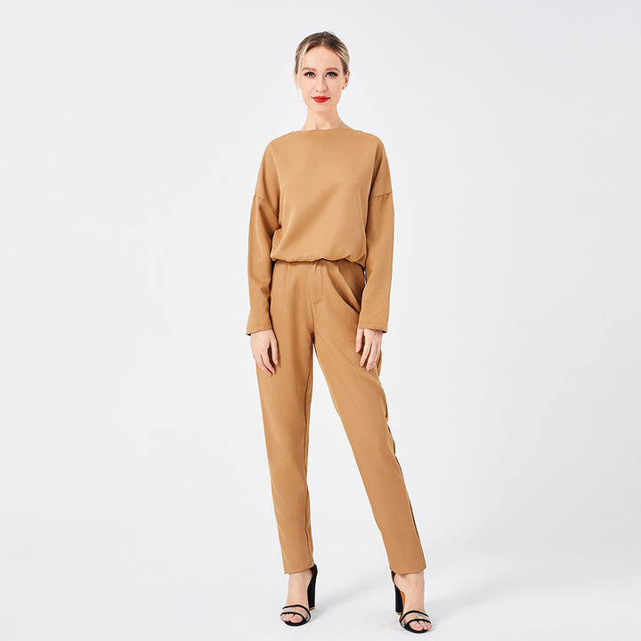 Sweater Two Piece Long Pants Set-Suits & Sets-Zishirts