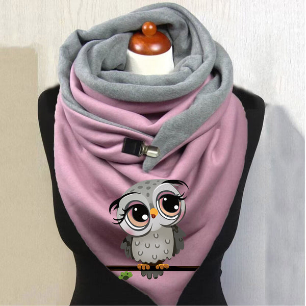 Women's Cotton Malaysia Warm Button Scarf-Scarves & Wraps-Zishirts