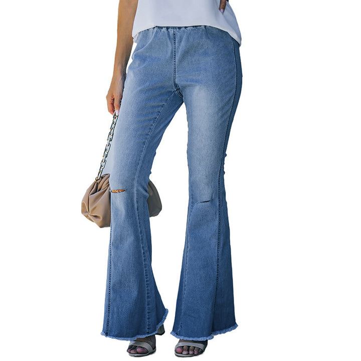 Jeans Women's European And American High Waist Elastic Waist Head-Suits & Sets-Zishirts