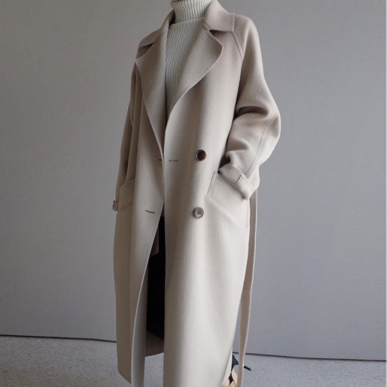 Womens Lapel Cashmere coat-Jackets-Zishirts