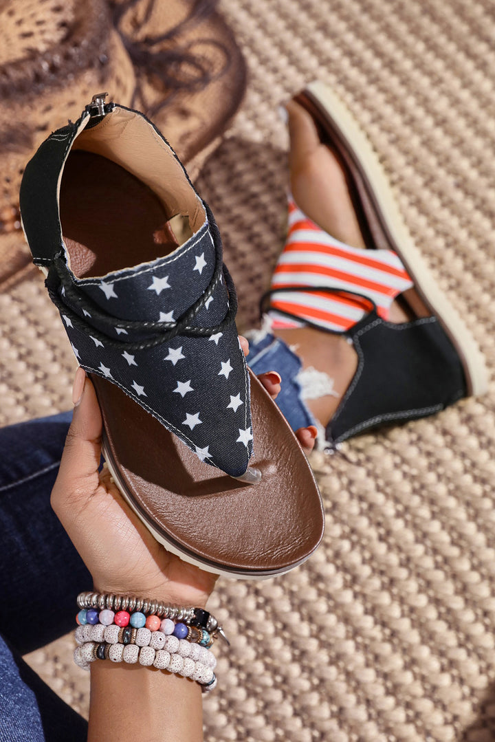 Women's Summer Breathable Printed Flip-toe Roman Casual Sandals-Womens Footwear-Zishirts
