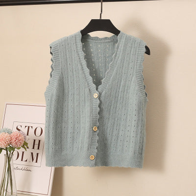 Woolen Knitted Vest Women's Tank Top Spring And Autumn-Sweaters-Zishirts