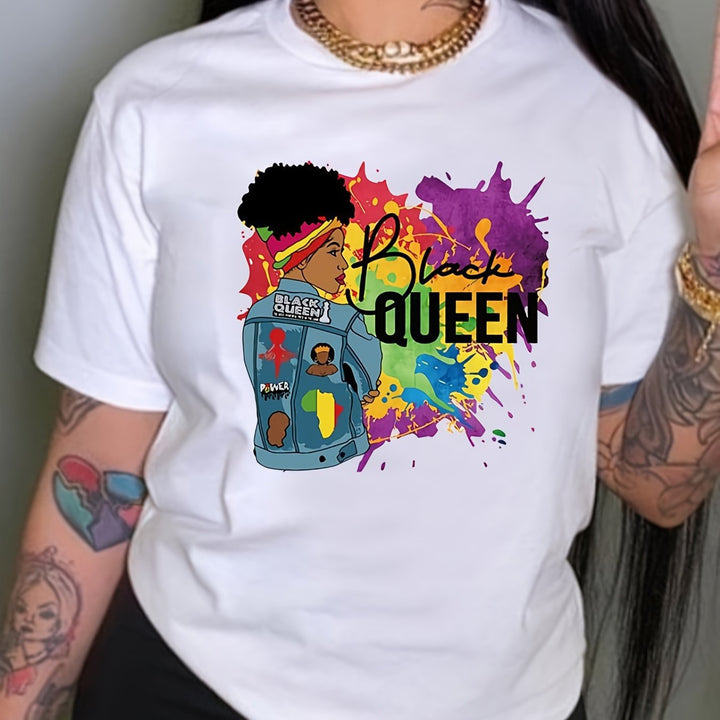 Large Size Women's Loose T-shirt Printing-Blouses & Shirts-Zishirts