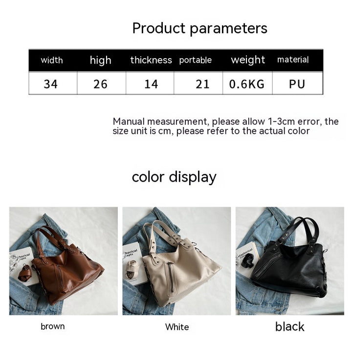 Korean Style Retro Fashion Shoulder Messenger Bag Texture High Sense-Women's Bags-Zishirts