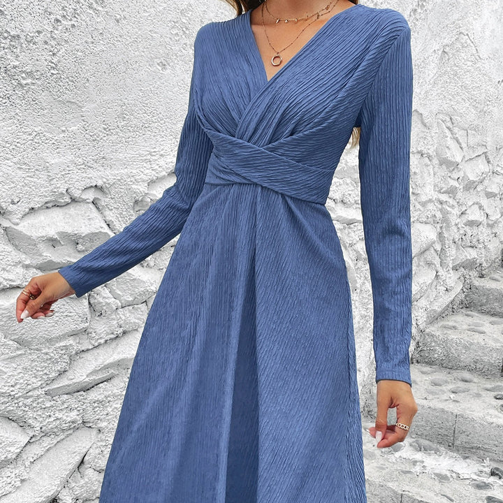 European And American Waist-controlled Slimming Long Sleeve Dress-Lady Dresses-Zishirts