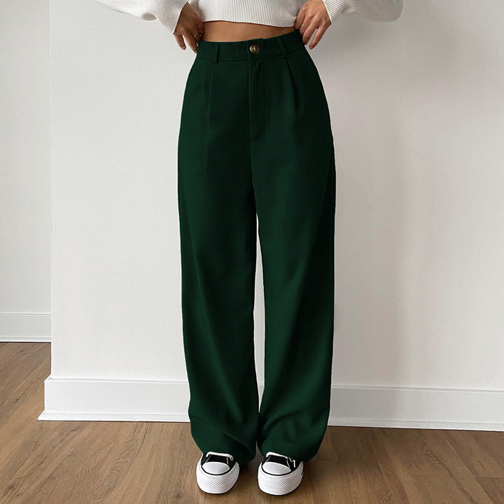 Fashion Casual Women's Clothing Temperament Commute All-match Cotton Suit Pants-Suits & Sets-Zishirts