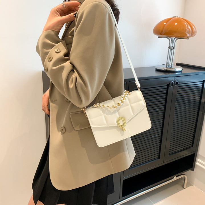 Women's Fashion Leisure Chain Portable Lock Shoulder Messenger Bag-Women's Bags-Zishirts