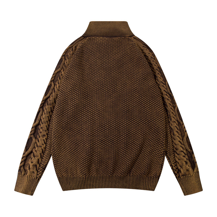 American Half Zip Sweater Japanese-style Retro-Sweaters-Zishirts