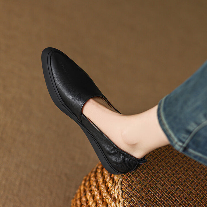 Flat Pointed Toe Pumps Female Platform Loafers-Womens Footwear-Zishirts