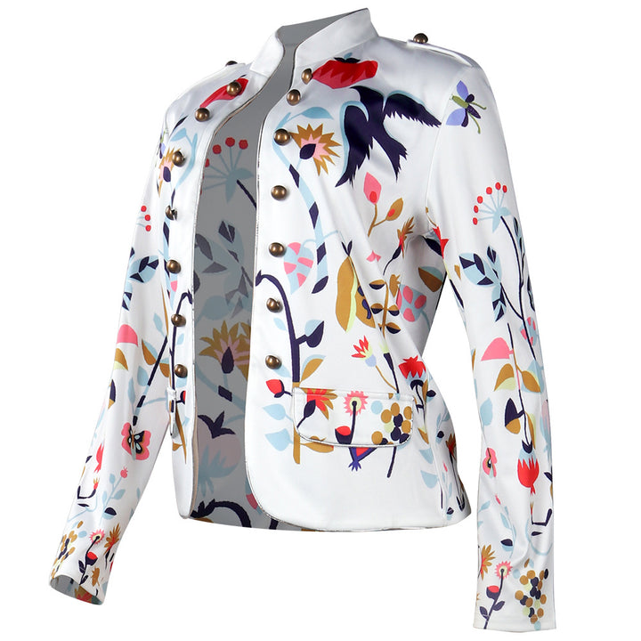 Women's Fashion Temperament Commute Cardigan Printed Coat-Blouses & Shirts-Zishirts