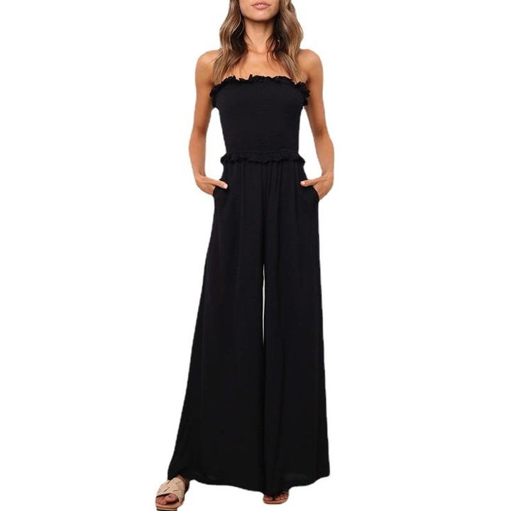 European And American Leisure Loose Sleeveless Jumpsuit-Womens 2024 March-Zishirts